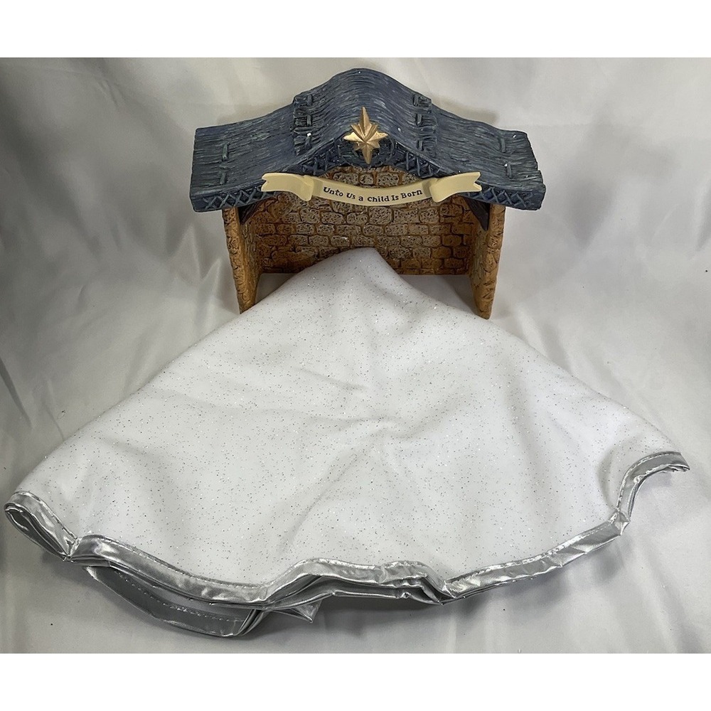 Thomas Kinkade Hawthorne Village Nativity Tree Collection Unto A Child Is Born